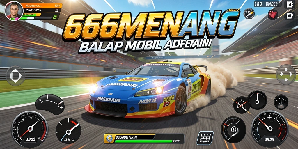 Tampilan gameplay balap seru di 666MENANG.