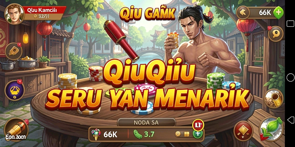 Gameplay QiuQiu yang seru dan menantang di 66K.