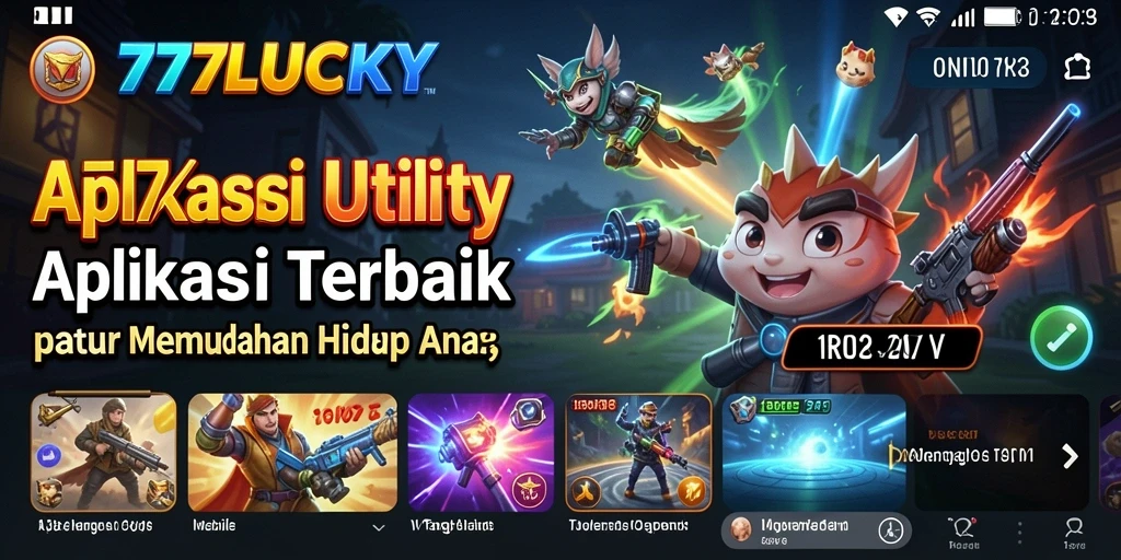 Tampilan antarmuka aplikasi 777LUCKY yang sederhana dan intuitif.