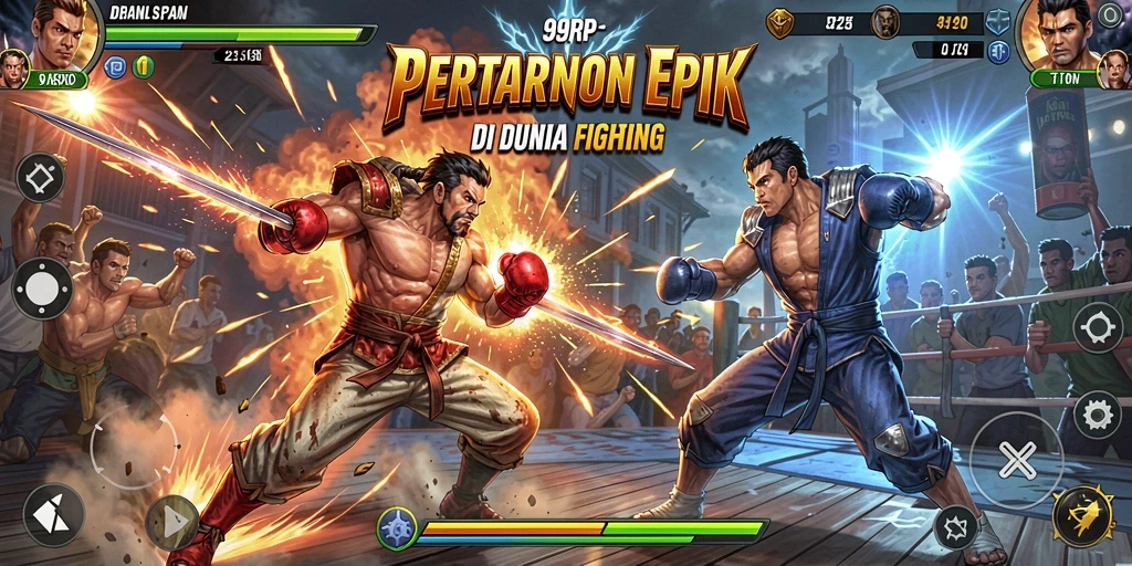 Tampilan dinamis pertarungan dalam 99RP yang mendebarkan.