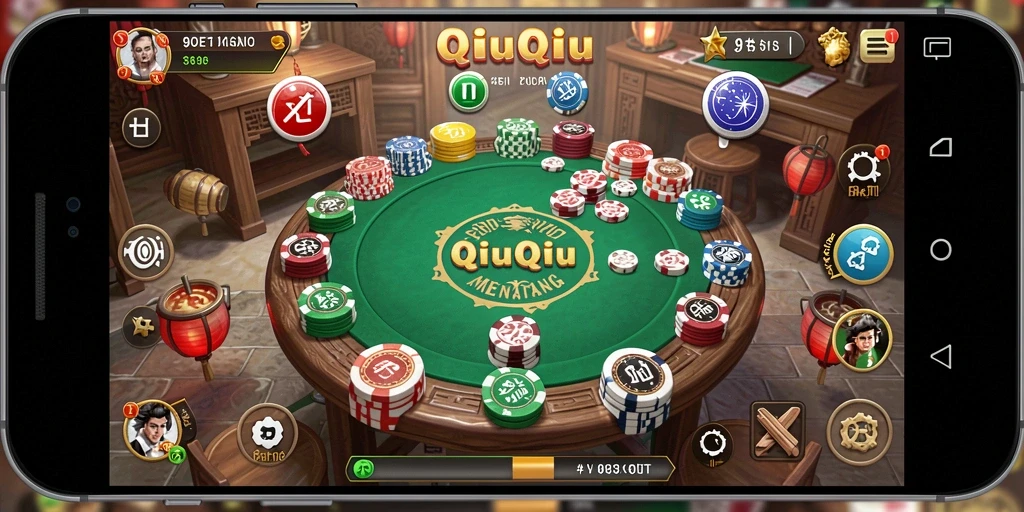 Screenshot gameplay QiuQiu yang menegangkan di 9ET.