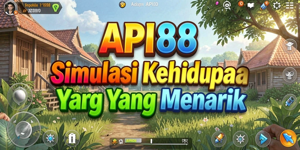 Screenshot utama menampilkan karakter dalam situasi simulasi yang menarik.