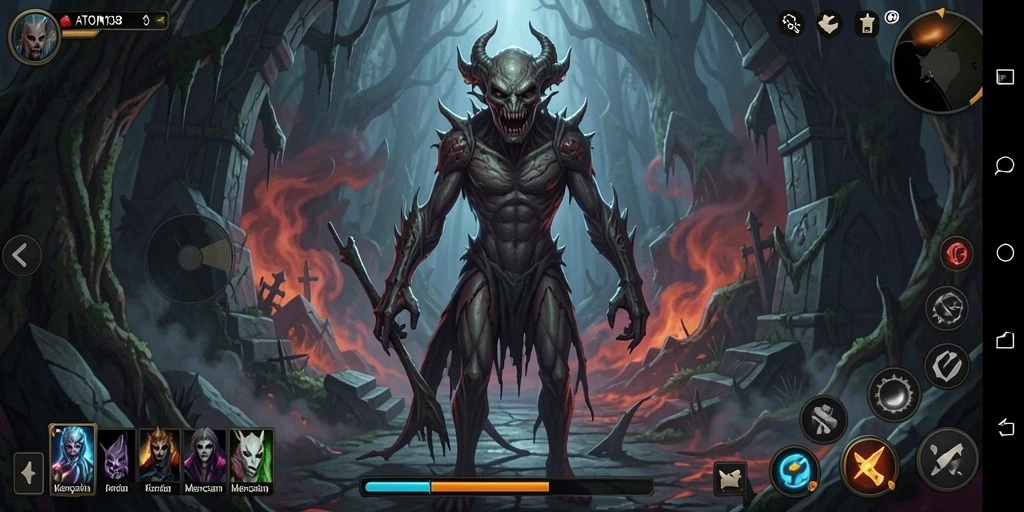 Screenshot gameplay ATOM138 menampilkan momen mencekam di lokasi angker.