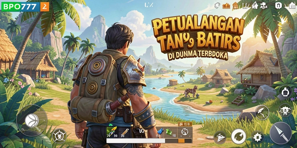 Gambar menampilkan aksi seru dalam dunia terbuka BPO777.