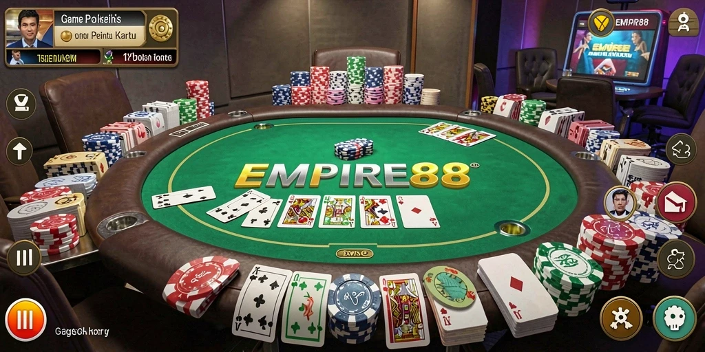 Gameplay seru di EMPIRE88 menampilkan aksi Poker nyata.