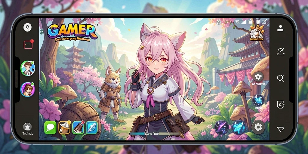 Screenshot gameplay GAMERP dengan karakter Anime menawan.