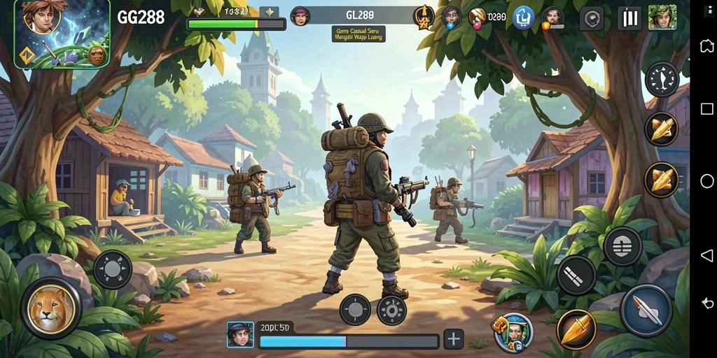 Tampilan utama GG288 menampilkan serunya gameplay Casual yang mendebarkan.