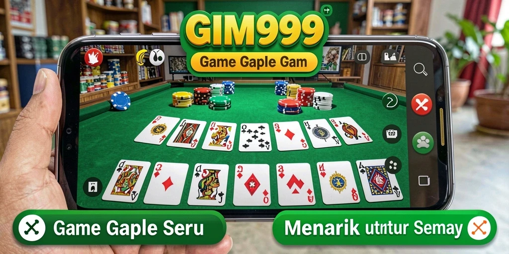 Tampilan gameplay seru GIM999 dalam permainan Gaple.