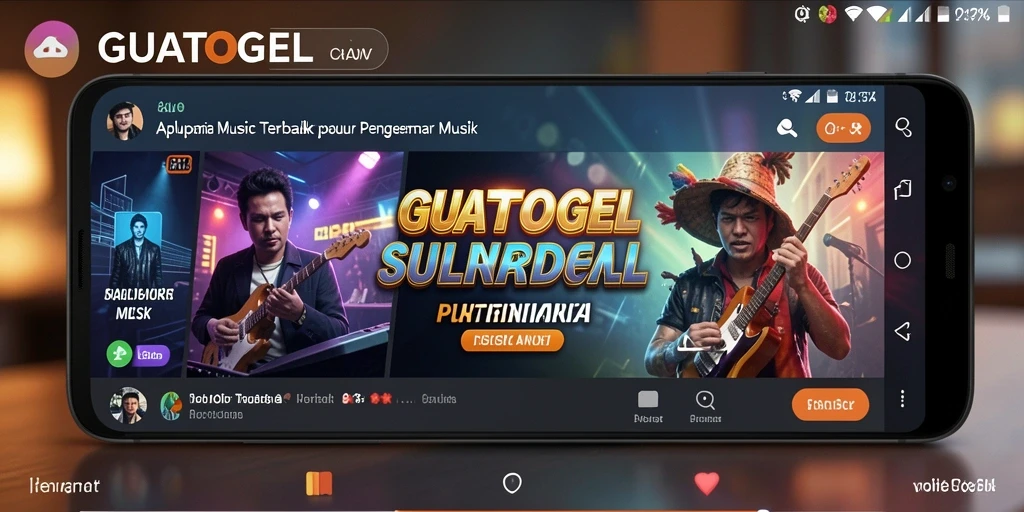 Tampilan menarik GUATOGEL dengan gameplay musik yang seru.