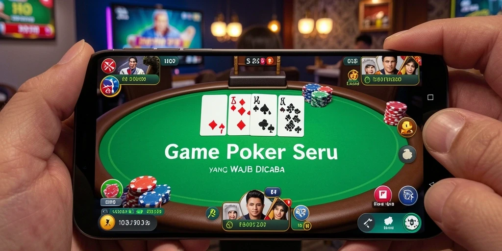 Screenshot HO3 menampilkan gameplay Poker yang seru dan mendebarkan.