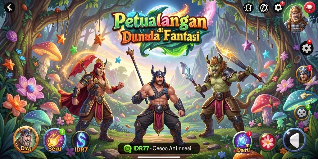 Tangkapan layar IDR77 menampilkan aksi seru dalam permainan petualangan.
