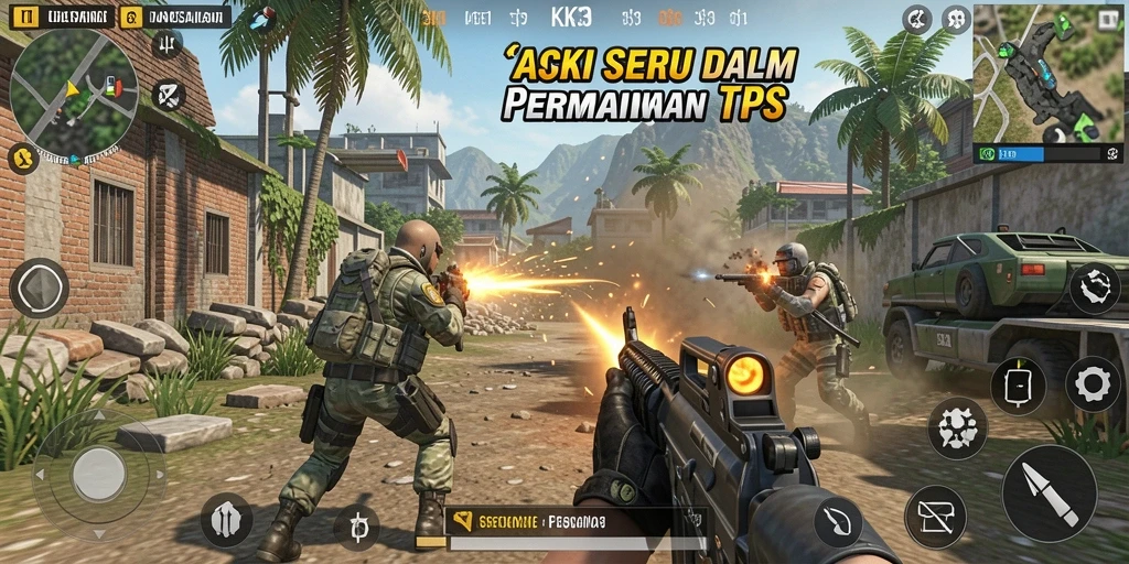 Tampilkan aksi seru dalam game TPS K3K3.