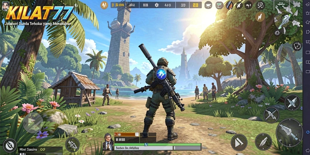 Tampilan gameplay yang memukau dari KILAT77 dalam dunia Open World.
