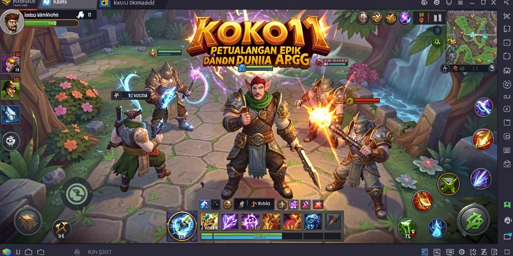 Screenshot gameplay KOKO11 dengan aksi pertarungan epik.