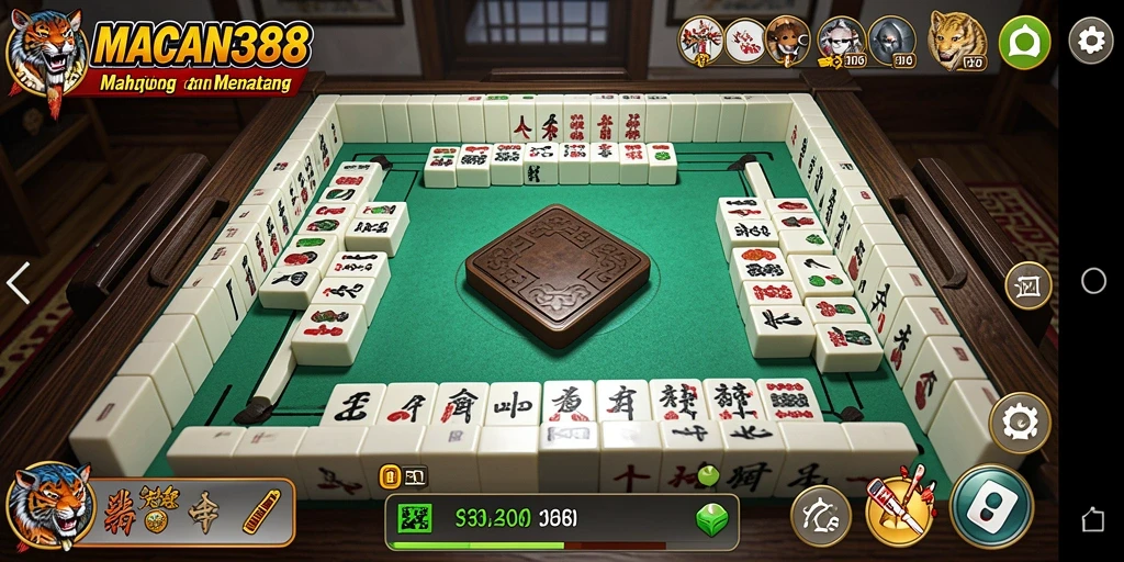 Tampilan gameplay Mahjong yang seru dan menantang di MACAN388.