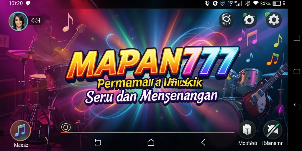 Tampilan gameplay seru di MAPAN777 yang melibatkan musik.