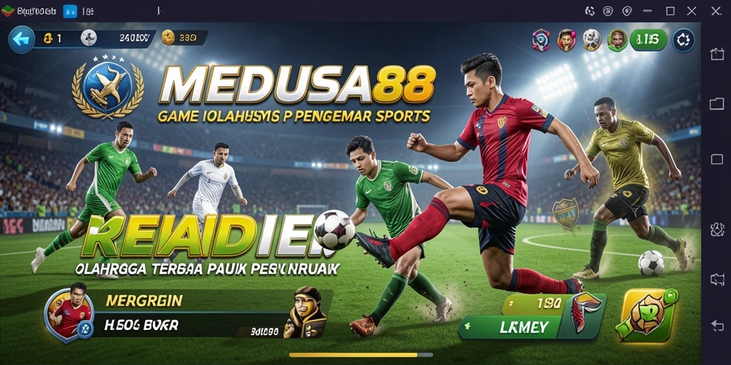 Tampilan gameplay seru MEDUSA88 dengan aksi olahraga yang mendebarkan.