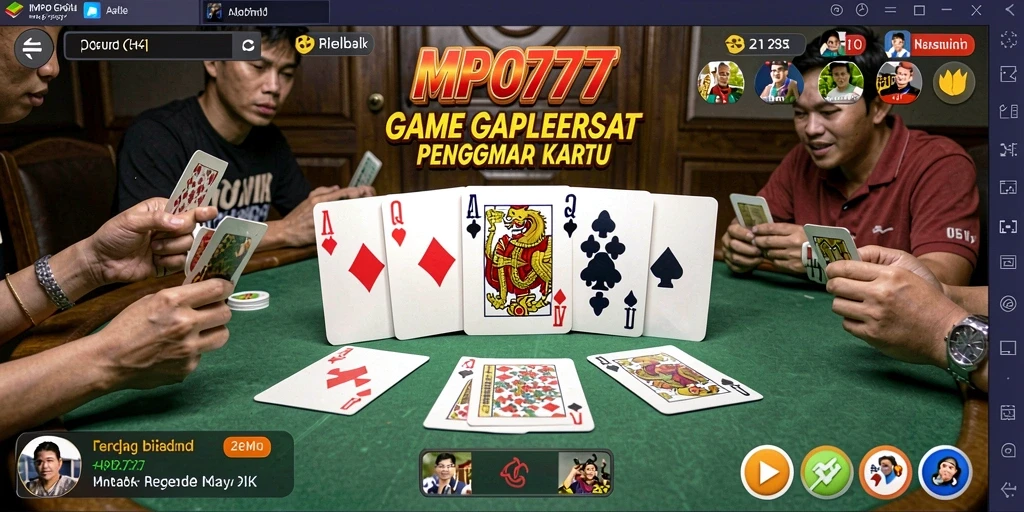 Tampilan gameplay Gaple yang seru dan interaktif di MPO777.