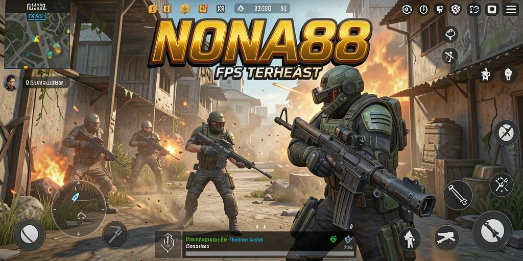 Tampilan aksi seru dalam gameplay NONA88 yang menegangkan.