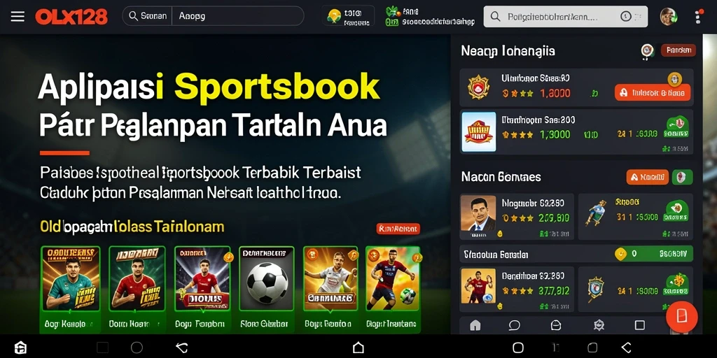 Tampilan screenshot OLX128 yang menunjukkan antarmuka taruhan olahraga yang menarik.