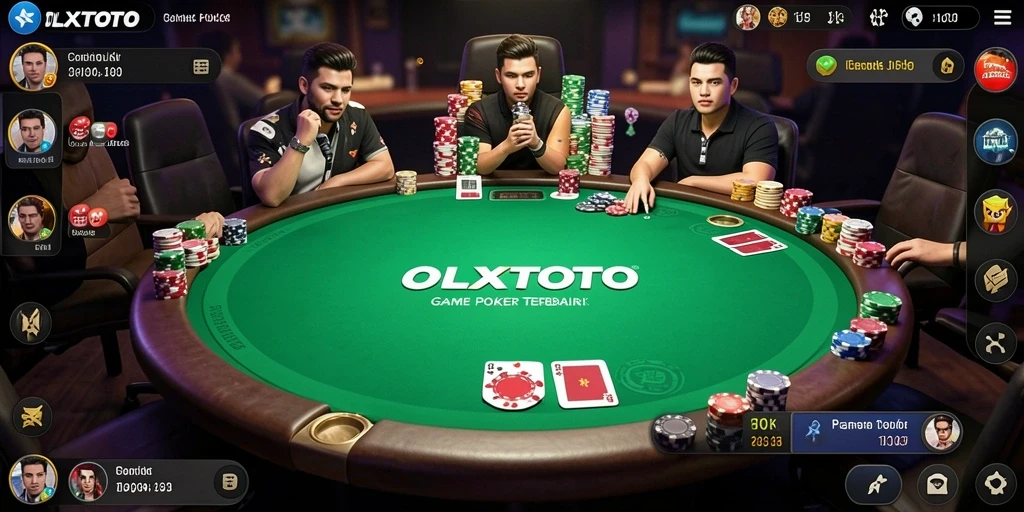 Tampilan screenshot utama OLXTOTO dengan gameplay Poker yang seru.