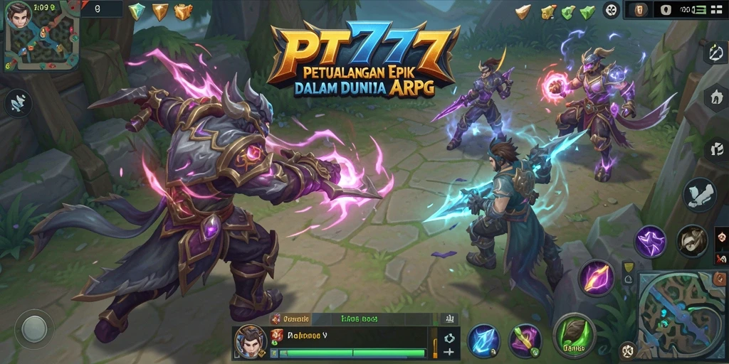 Gameplay mendebarkan di dunia ARPG PT777 menunjukkan pertempuran epik.