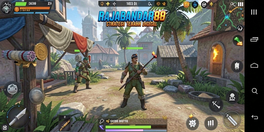 Tampilan gameplay menegangkan dari RAJABANDAR88 yang penuh strategi.
