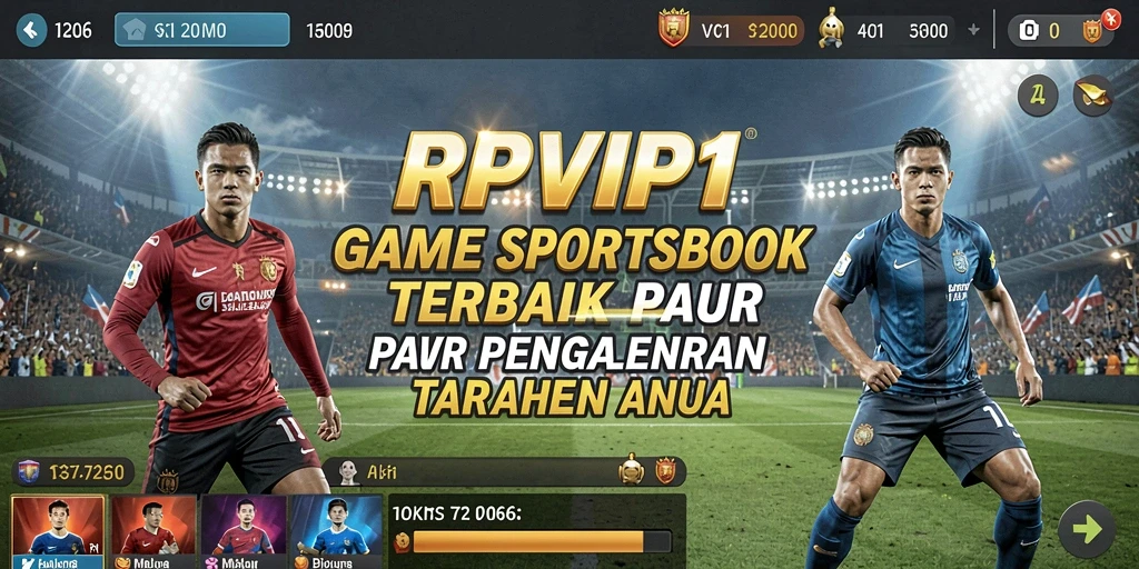 Screenshot menunjukkan antarmuka RPVIP1 dengan pilihan taruhan olahraga yang beragam.