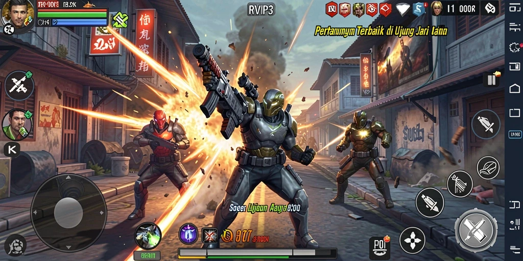 Tampilan menarik dari gameplay Fighting yang mendebarkan di RVIP3.