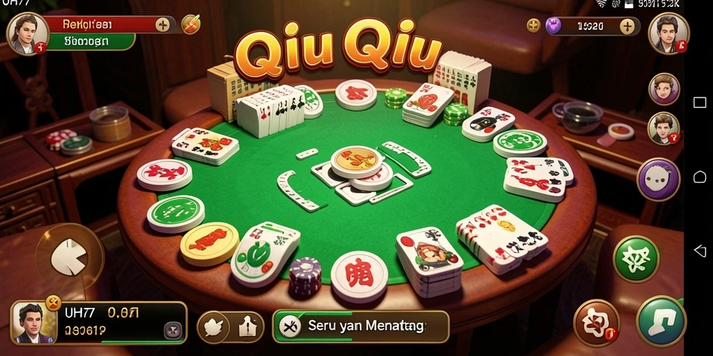 Gameplay QiuQiu yang seru dan kompetitif di UH77.