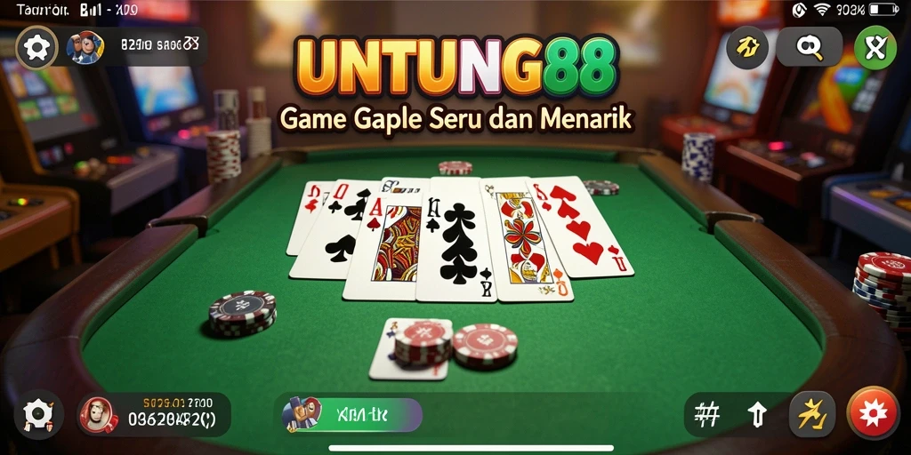 Tampilan gameplay seru Gaple di UNTUNG88.