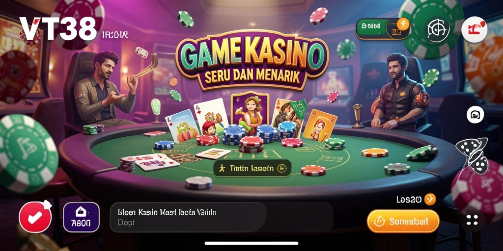 Tampilan gameplay Kasino yang seru di aplikasi VT38.