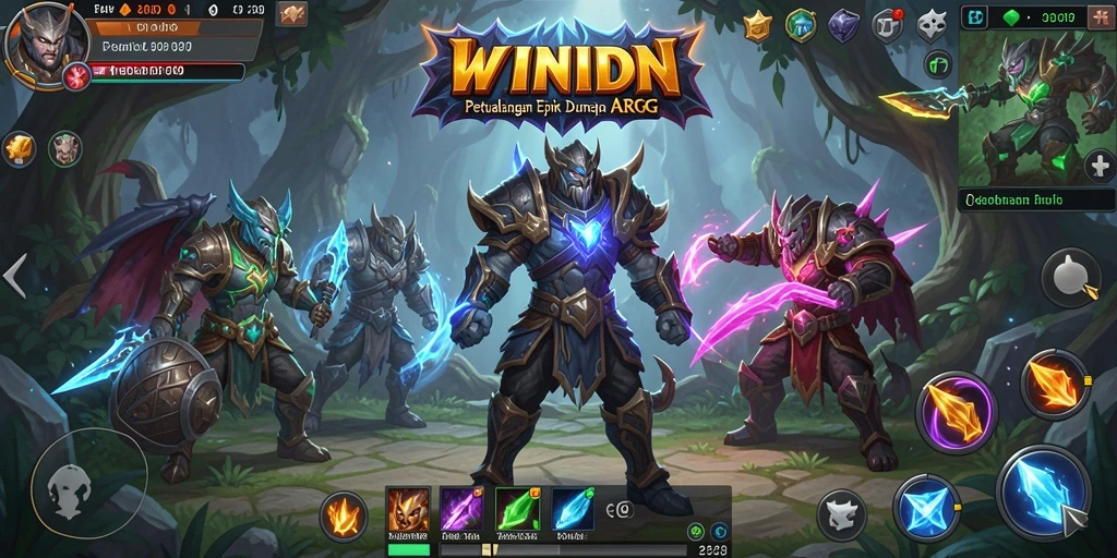 Screenshot gameplay WINIDN menampilkan aksi seru dalam pertarungan ARPG.